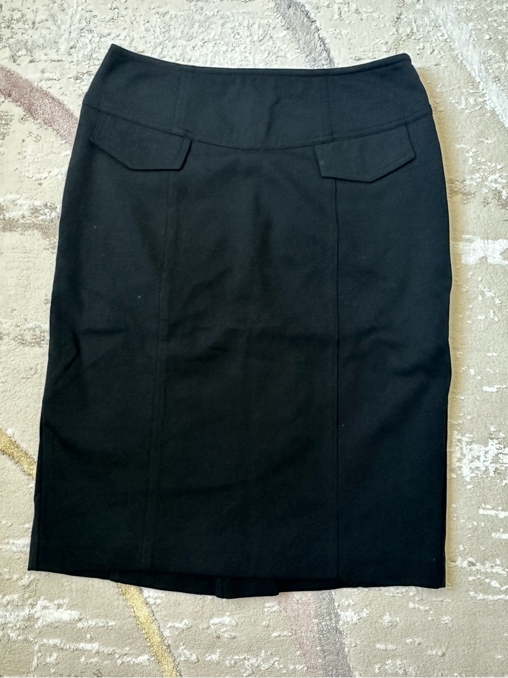 INC International Concepts Black Pencil Skirt with Flap Pocket Detail